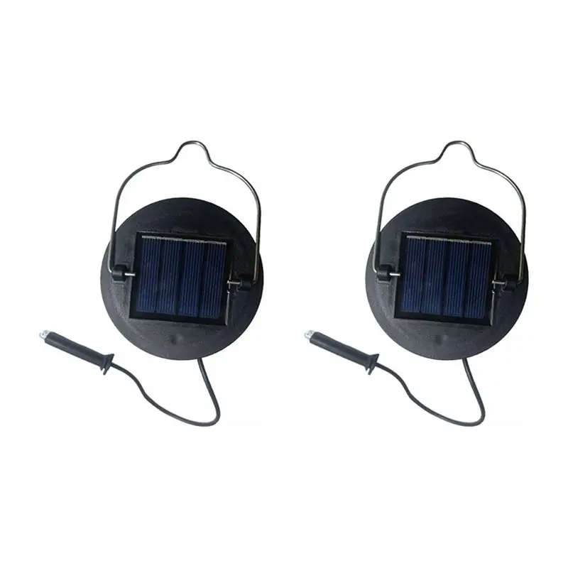 ABMH-Replacement Solar Light Tops 2 Pieces Waterproof Lamp Part 8.5Cm Solar Lantern Top For Outdoor Garden Pathway Patio Yard