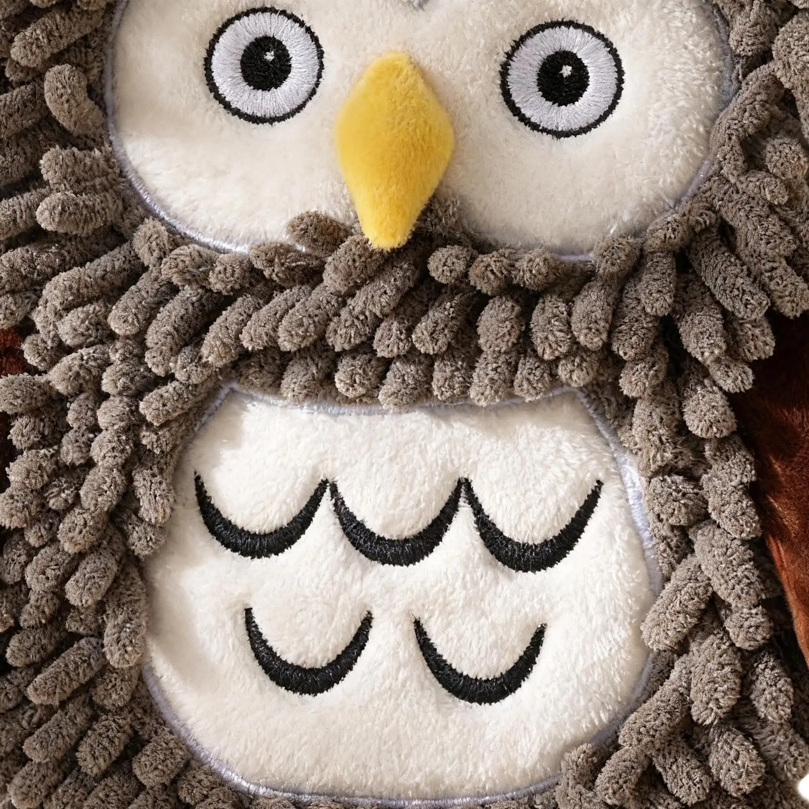 

Hand Towel With Loop Owl Design Absorbent Rag Hangable Chenille Quick Dry Hand Towels For Bathroom For Hotel Home Kids Adults