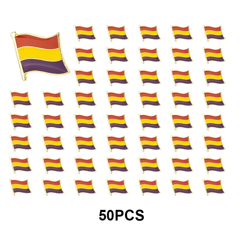 1-3-5-10-50-100pcs Spain Badge Brooch Natinal Lapel Pins Flag Lapel Pins Country Flag Badge