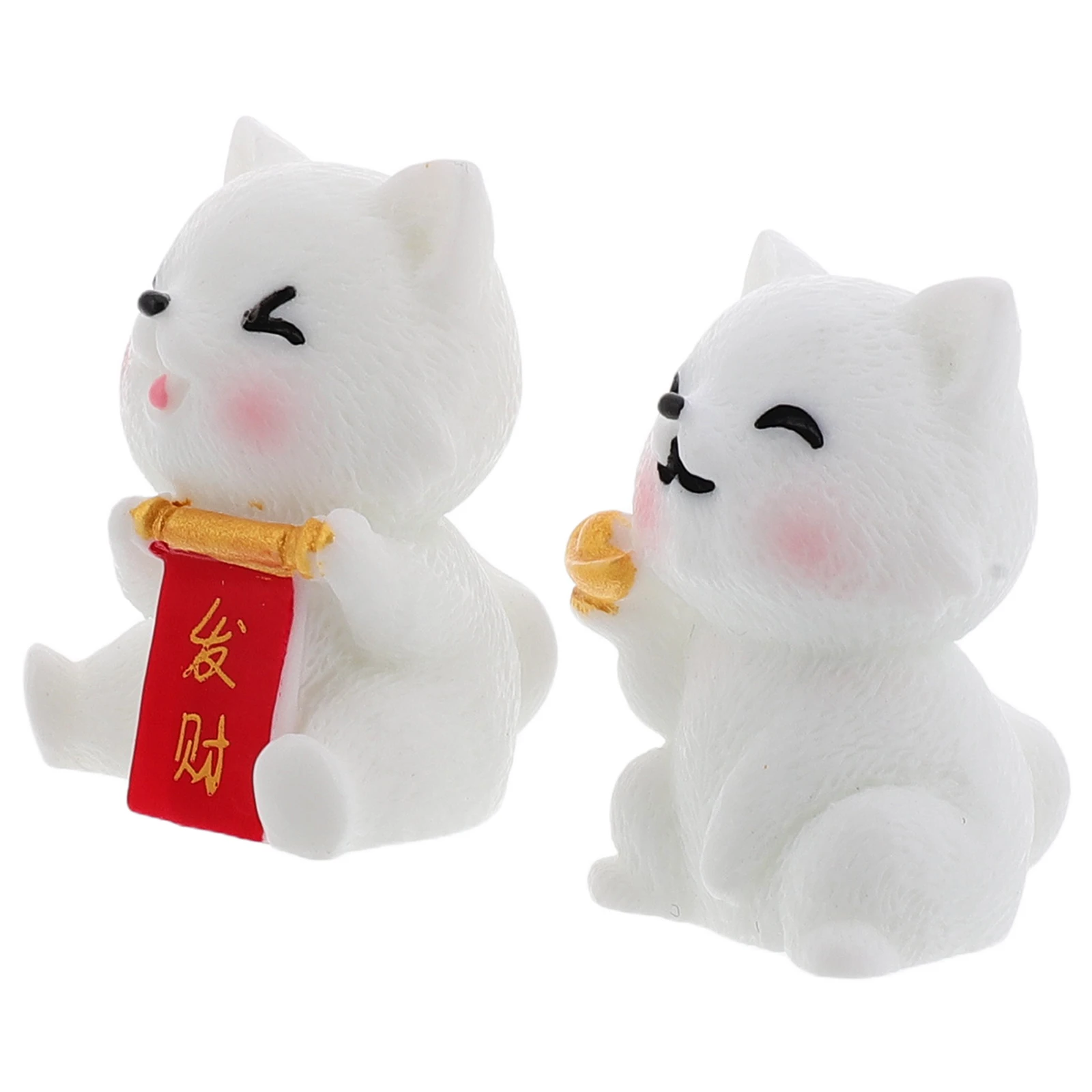

2 Pcs Dog naments Cute Cartoon Resin Home Decor Car Dashboard Figurine Puppy Statue New Year Decoration