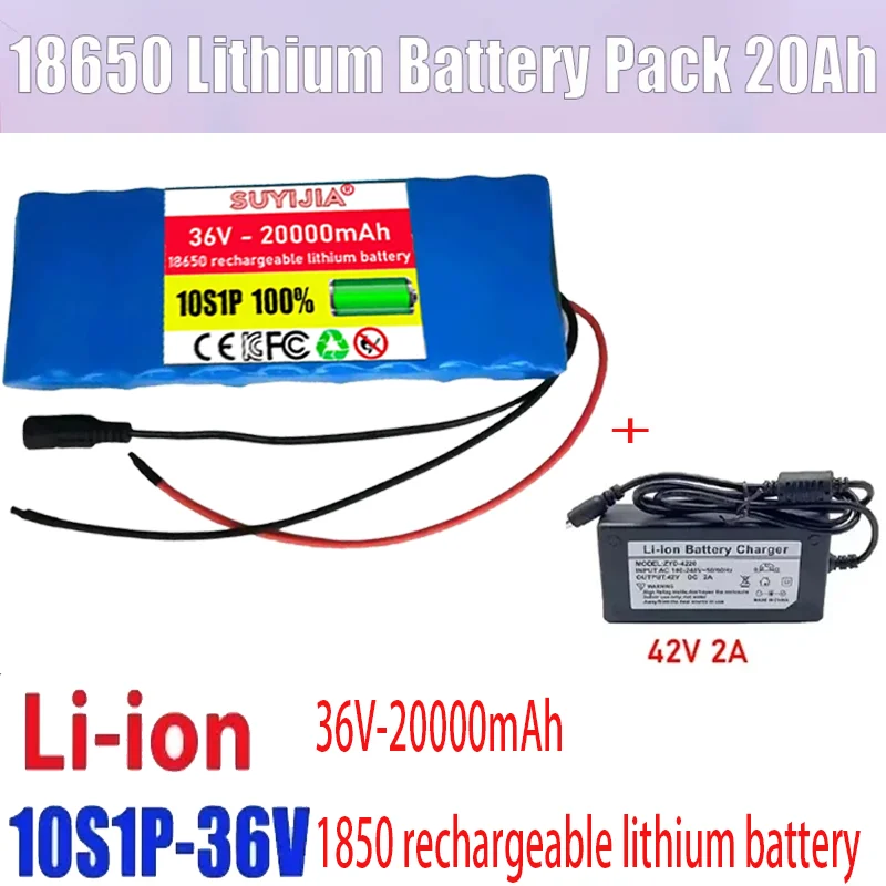 

Latest 10S1P 36V 20Ah Lithium Battery Pack 20Ah 18650 Lithium IonRechargeableBatteryforElectricVehicleBicycleScooter20ABMS500W