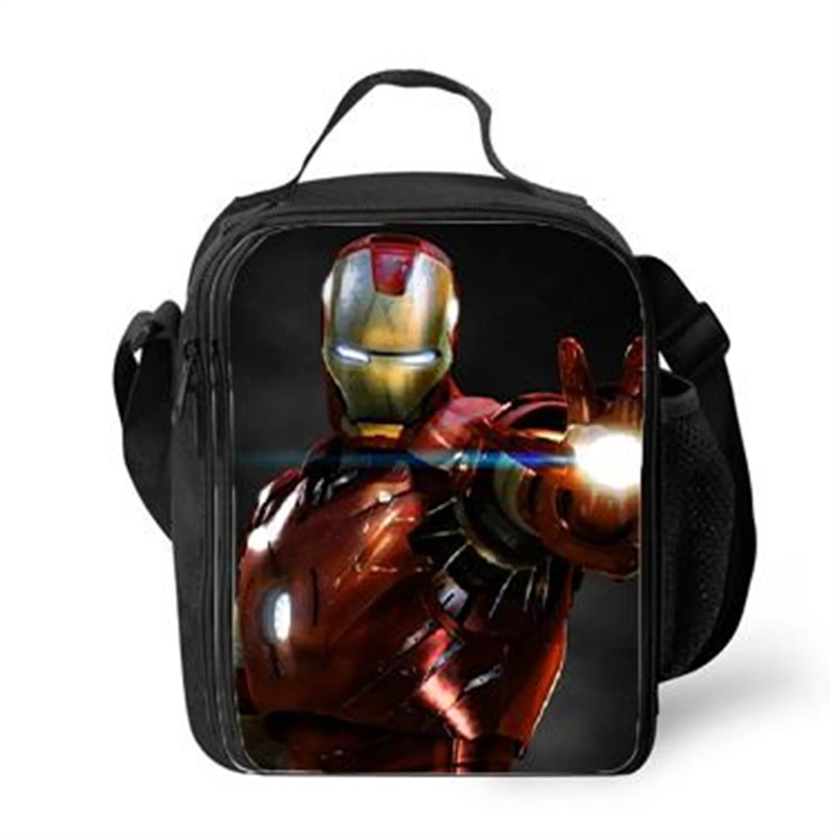 Children Back to School Water Proof Lunch Box,Iron Man Classic Lunch Bag Reusable Thermal Bag