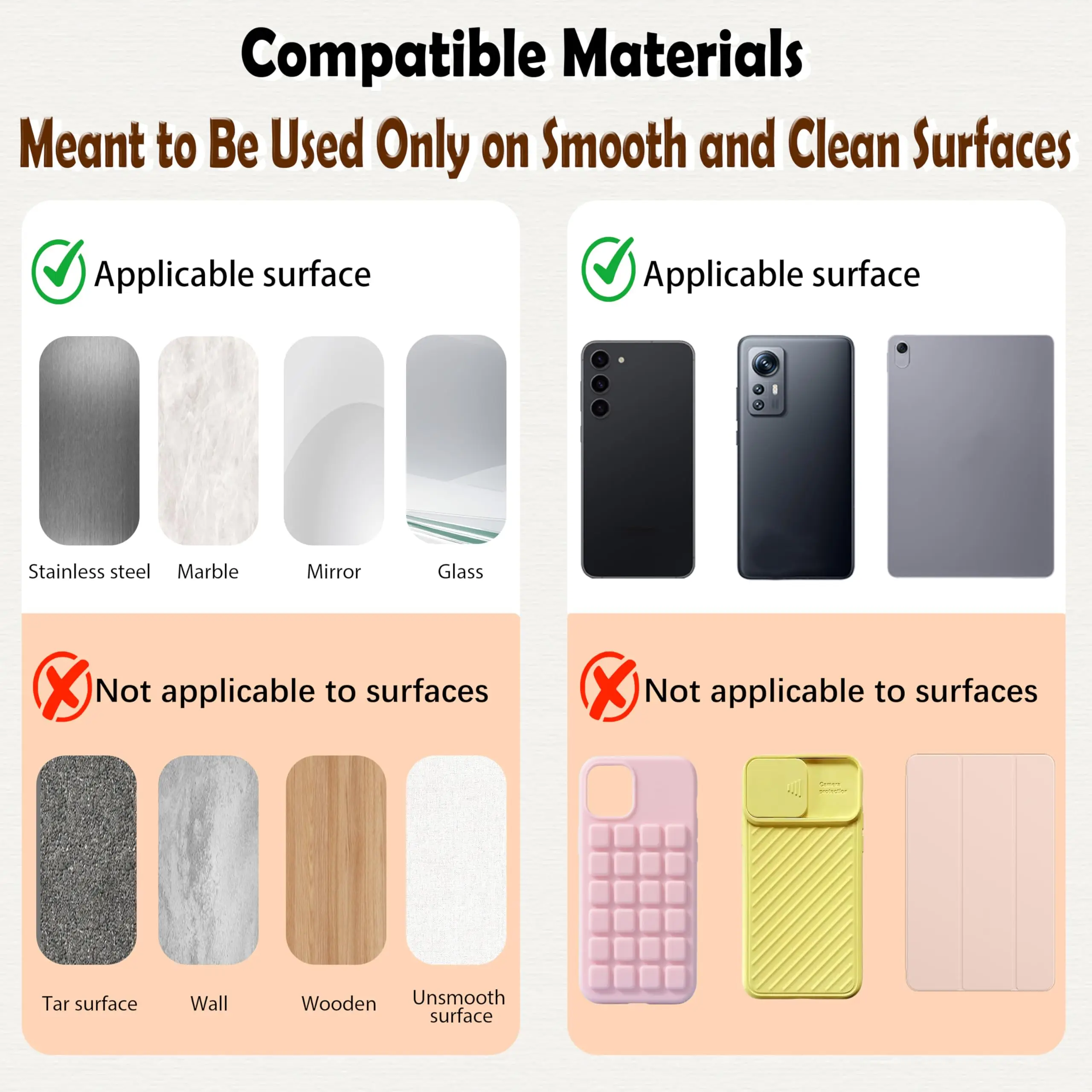 Ventosa in silicone Supporto per telefono Dispositivo mobile antiscivolo fisso multifunzionale Ventosa in gomma per telefono staccabile su due lati