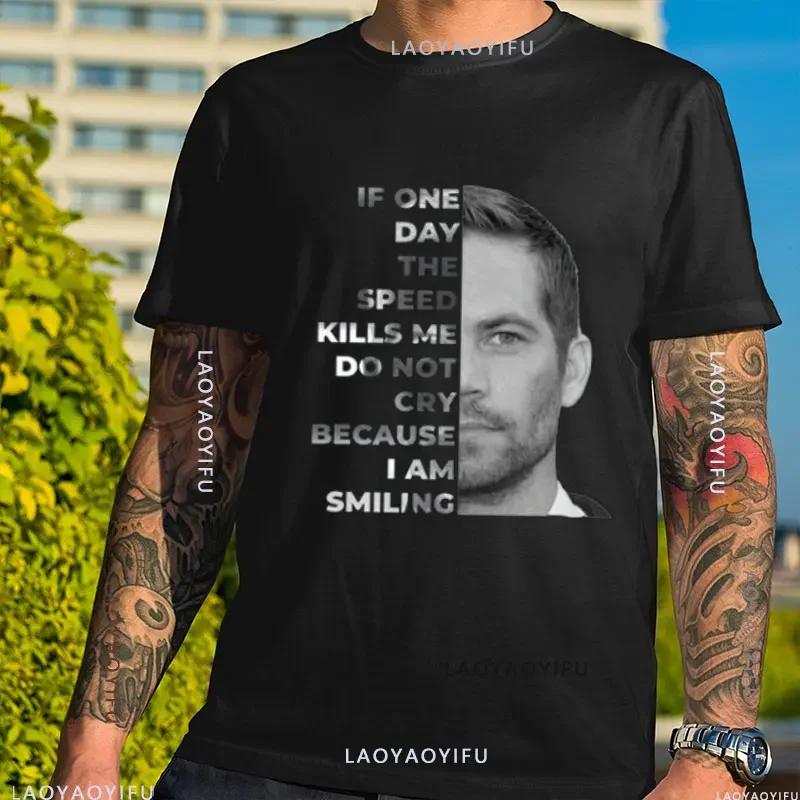 Paul Walker Geschenk für ihn und sie und für Männer benutzer definierte Geschenk wütend 7 Vintage Unisex T-Shirt Vintage schnelle und wütende Streetwear