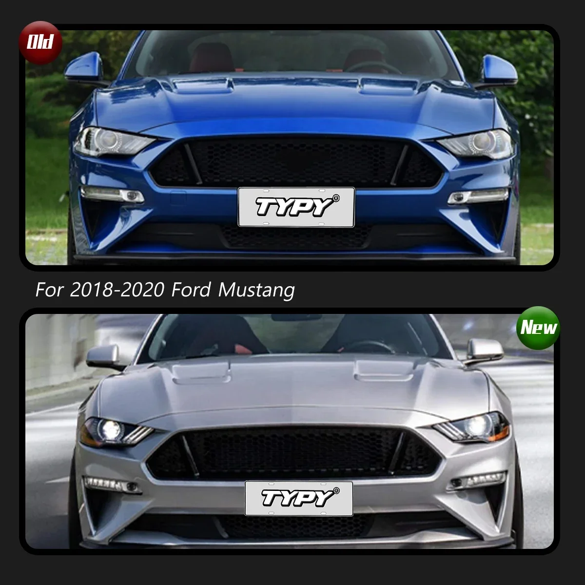 

Автомобильная фара TYPY для Ford Mustang 2018-2023, обновленная модифицированная для нового DRL, динамический указатель поворота, светодиодная фара, автоаксессуары