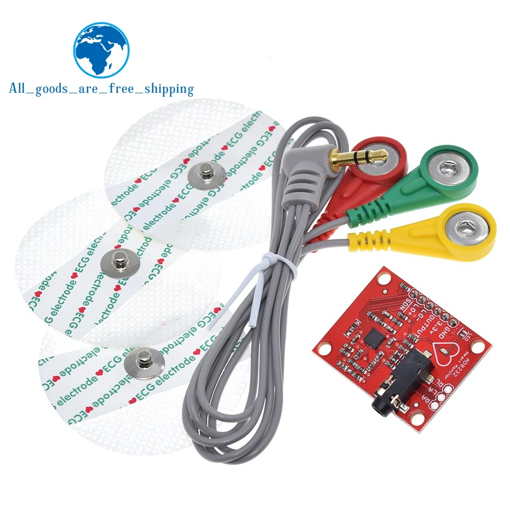 

TZT Ecg модуль AD8232 фотоэлемент пульса ЭКГ датчик мониторинга комплект для Arduino