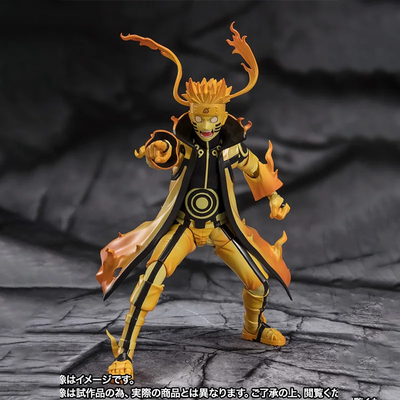 Bandai SHF NARUTO UZUMAKI Kurama Link Mode Courageous Strength That Binds Anime Action Figure Model KIT Toy Gift for Children