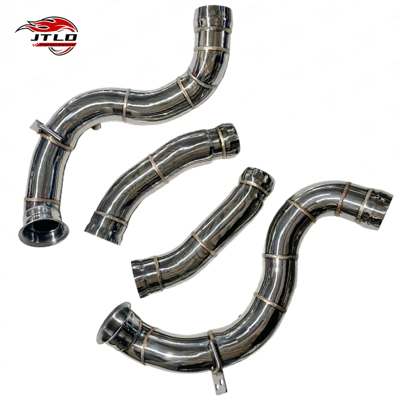 JTLD Professional Polished 304 Stainless Steel Exhaust Downpipe W205 C63/C63S For Mercedes-Benz C-Class Specific High Quality