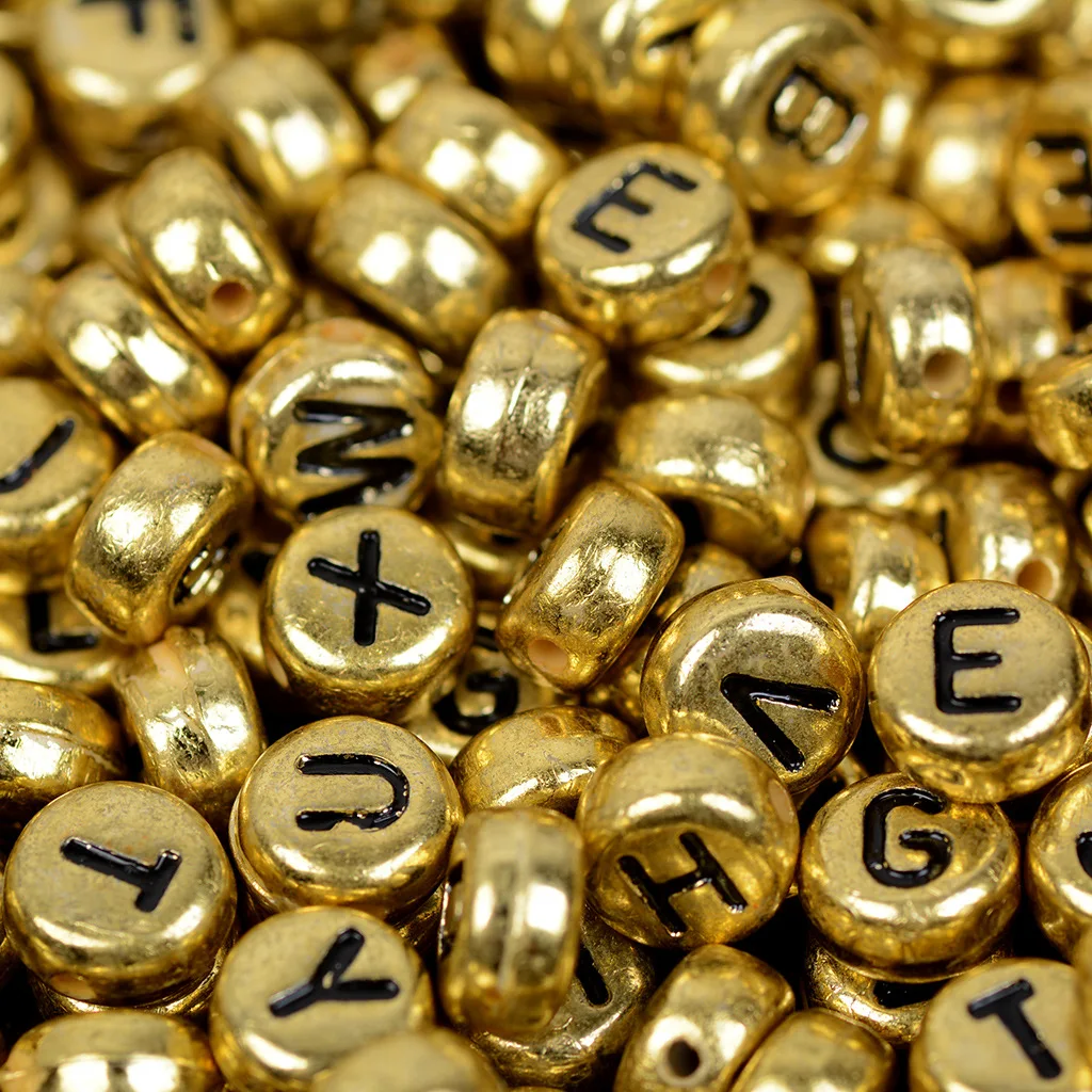 100pcs/lot  Heart Acrylic Letter Beads Colorful Alphabet Loose Spacer Beads For Jewelry Making DIY Handmade Bracelet Necklace