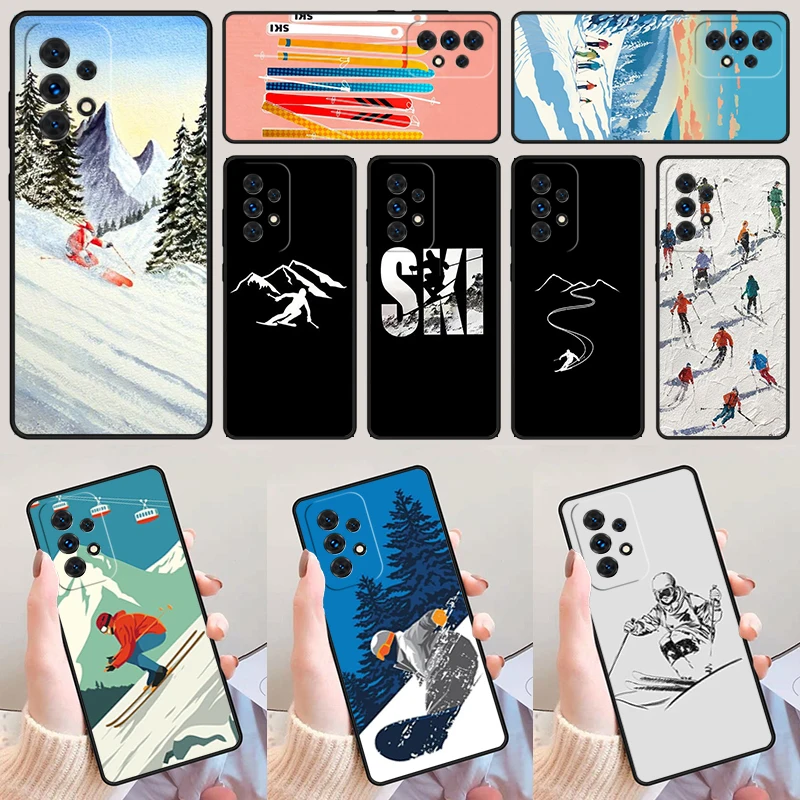 

Skiing Snow Snowboard Ski For Samsung A52 A72 A73 A20e A21S A50 A70 A11 A12 A42 A31 A40 A51 A71 A32 A80 A91 Phone Case Cover