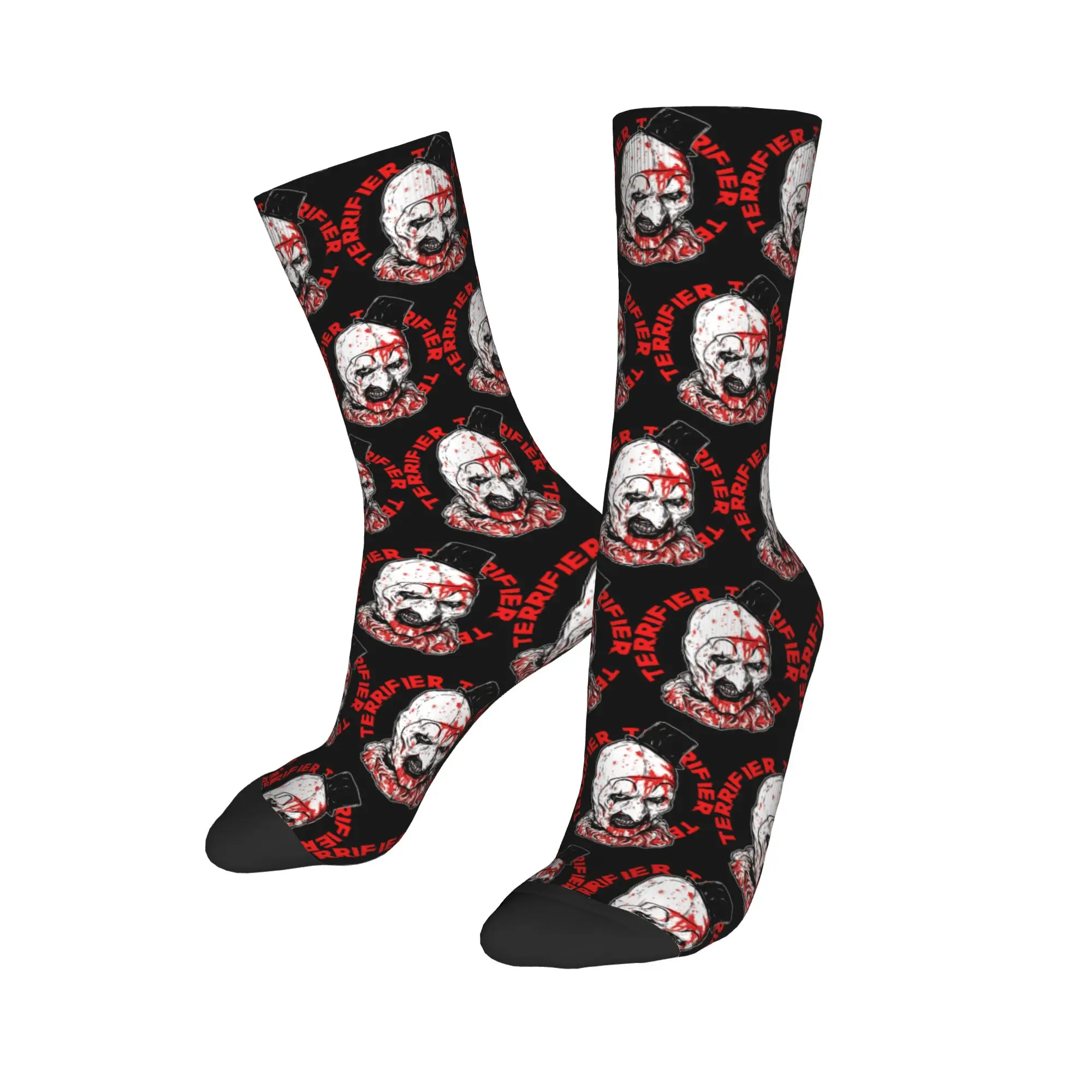 Fashion Men's Socks Harajuku The Terrifier Art The Clown Sock Polyester  Skateboard Women Socks Spring Summer Autumn Winter