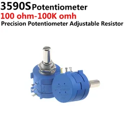 Potentiomètre de précision avec résistance réglable, 3590, 3590S, 1K, 2K, 5K, 10K, 20K, 50K, 100K ohm, 3590-2-102, 103, 502, 103, 203, 503, 5 pièces