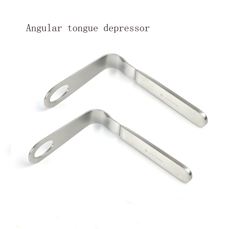 Stainless steel tongue depressor for children and adults oral examination instruments Right Angle curved medical tongue depresso