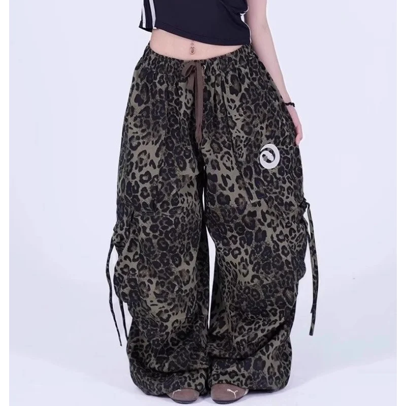 Pantalon de travail ample imprimé serpent rétro américain, beau Hip-hop de rue, nouvelle collection été, danse de rue, sport