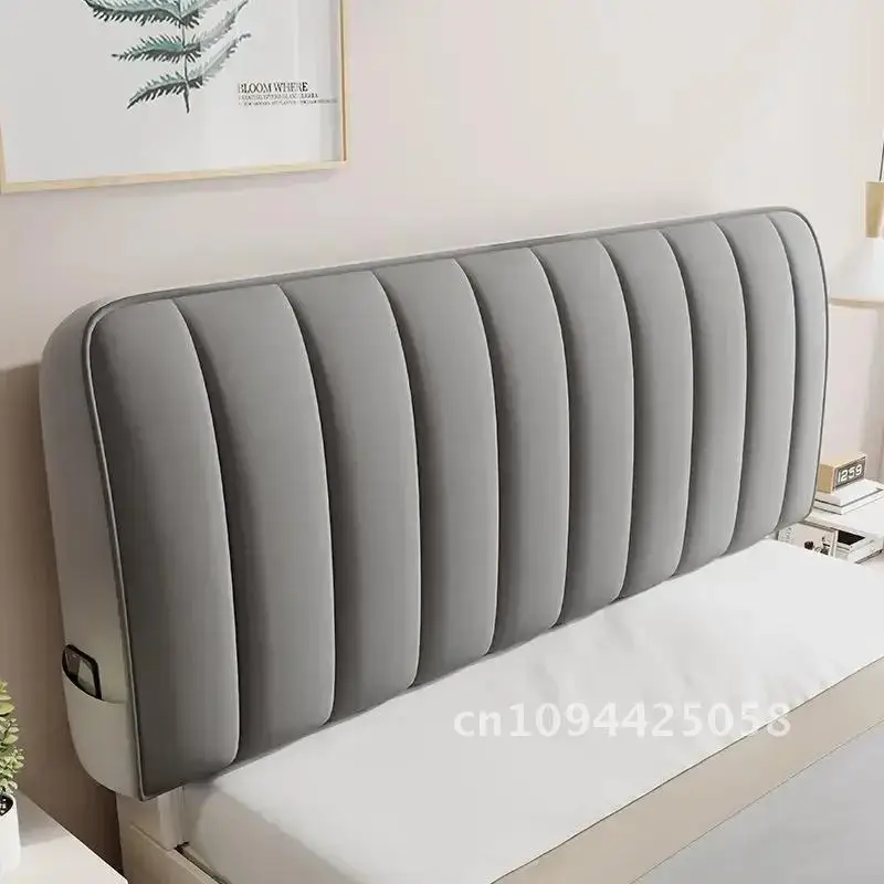 

New Arrival High Grade Quilting Soft Plush Headboard Cover Solid Color Gray All-inclusive Soft Velvet Quilted Bed Head Cover