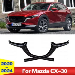 Car Grille Trim Strip For Mazda CX-30 CX30 2020 2021 2022 2023 2024 FRONT Bumper Full Star Racing Grills