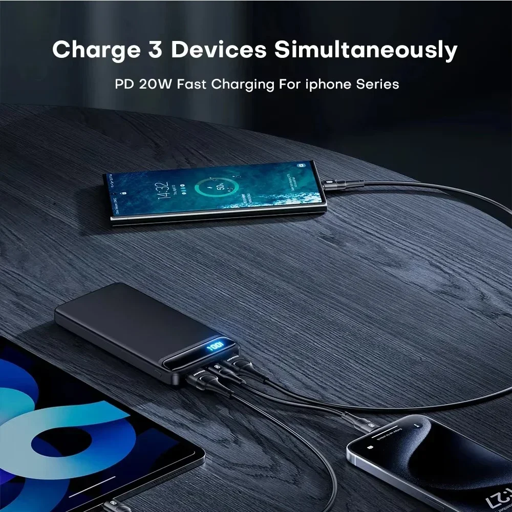10000mAh Power Bank 22.5W Portable Charger Auxiliary Battery Pover Bank Super Fast Charging Powerbank for iPhone Samsung Xiaomi