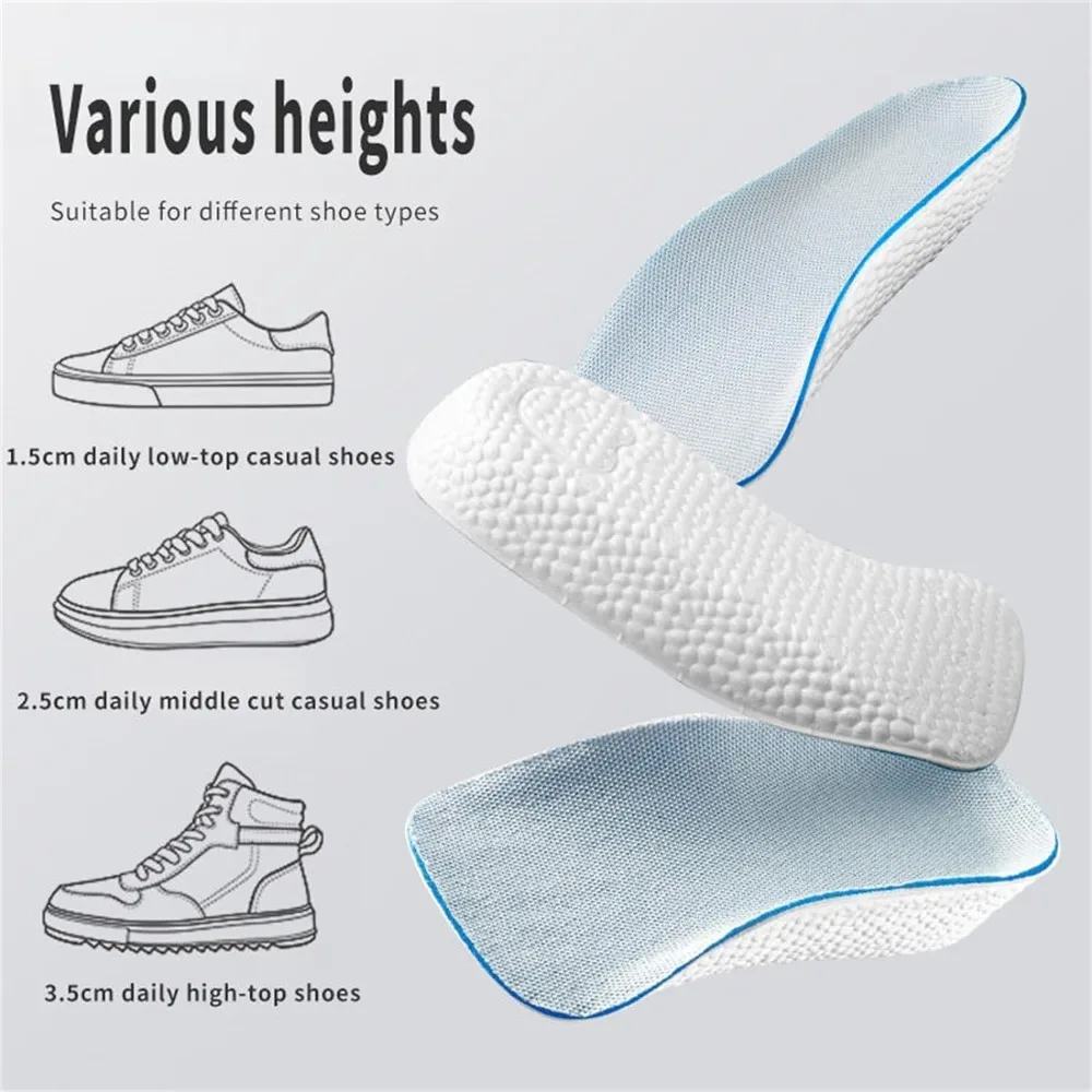 New Breathable Invisible height Insole Convenient to Use Arch support Half Insole Durable Increasing Half Insole for Men Women