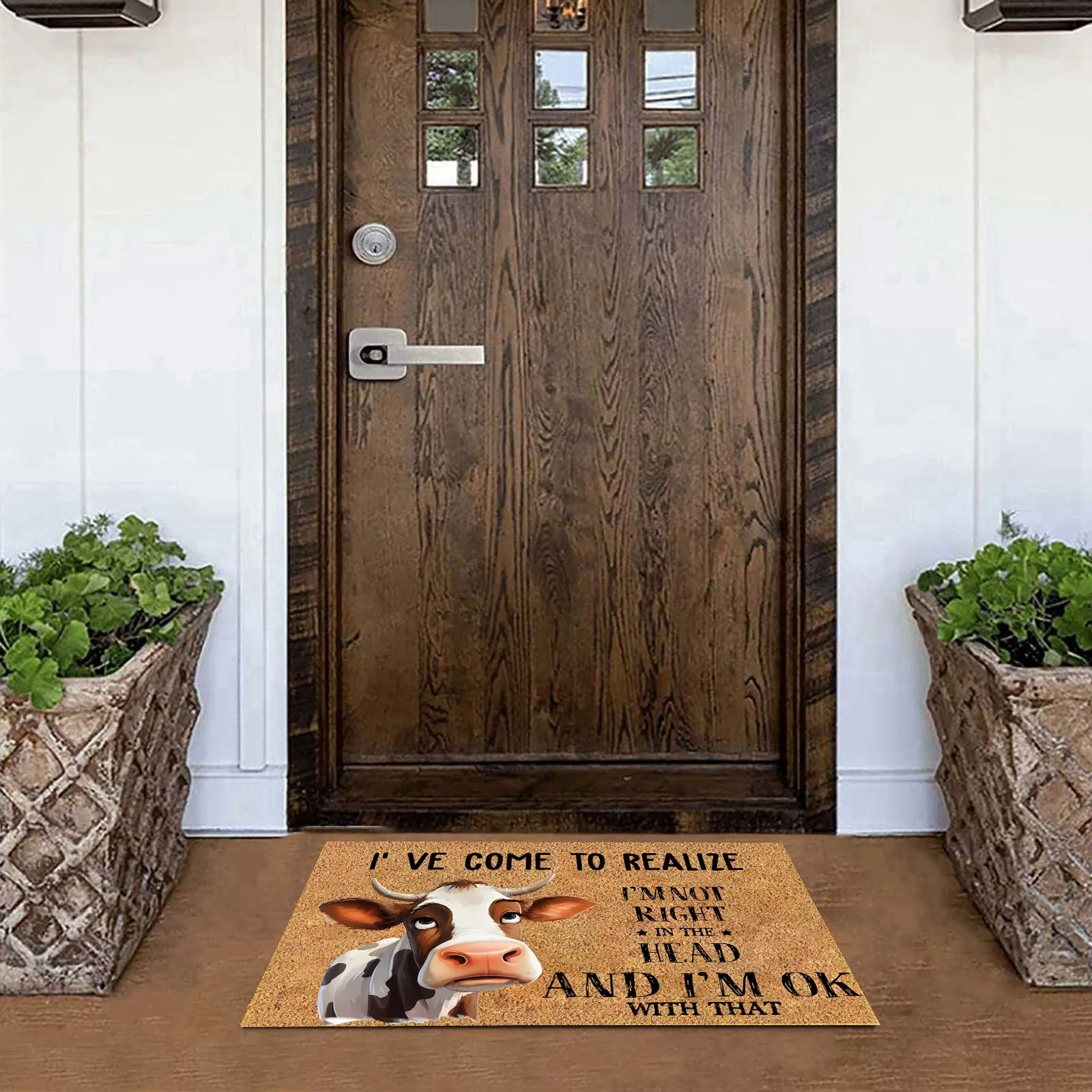 

Fun Cow Entrance Welcome Mat Fun English Welcome Cow Cow Carpet Fun Carpet Front Door Fun Welcome Carpet Spring Cow Carpet