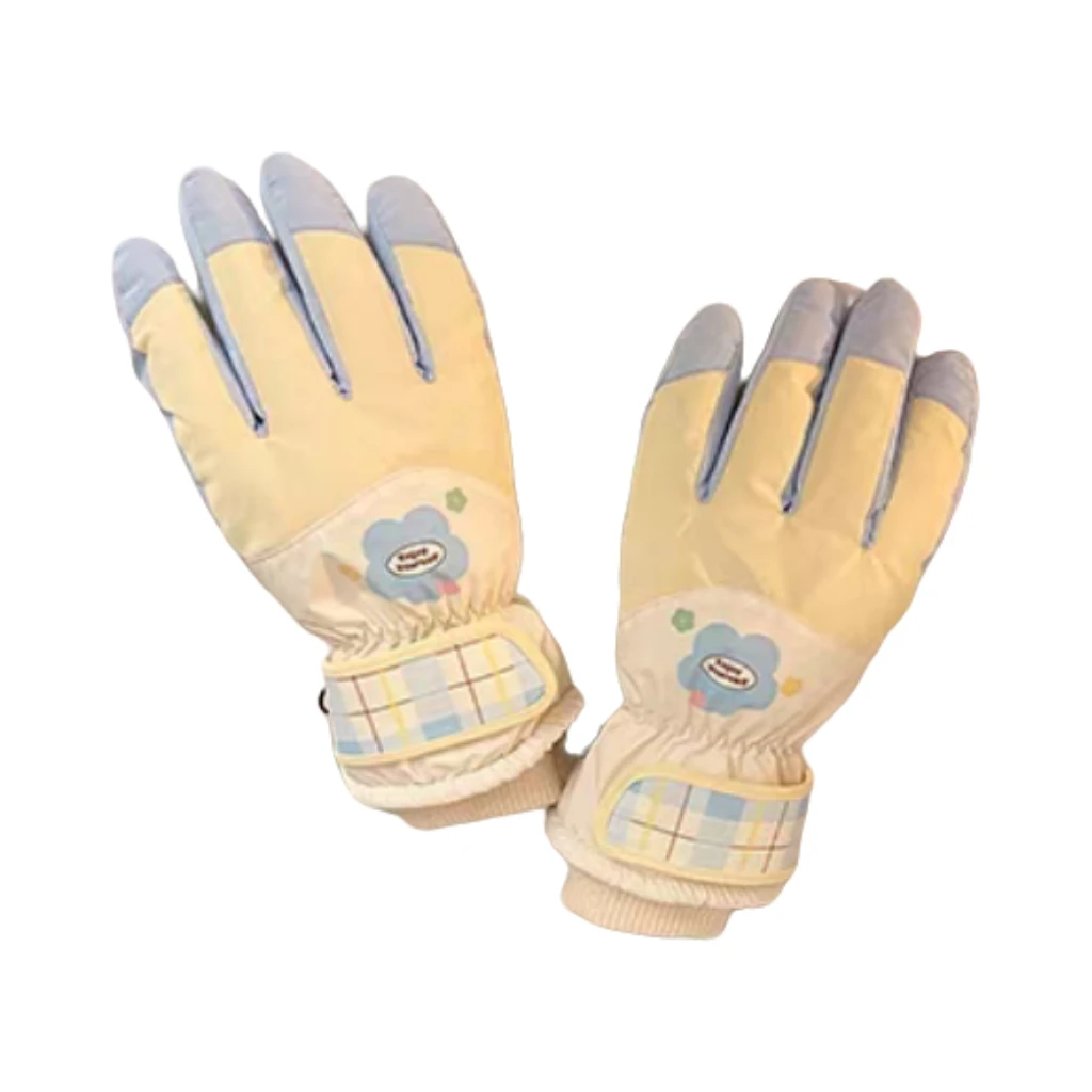قفازات تزلج شتوية للسيدات لركوب الدراجات - مبطنة بالصوف، سميكة، مقاومة للبرد، مقاومة للماء، لطيفة، صديقة للطلاب، شاشة لمس #2