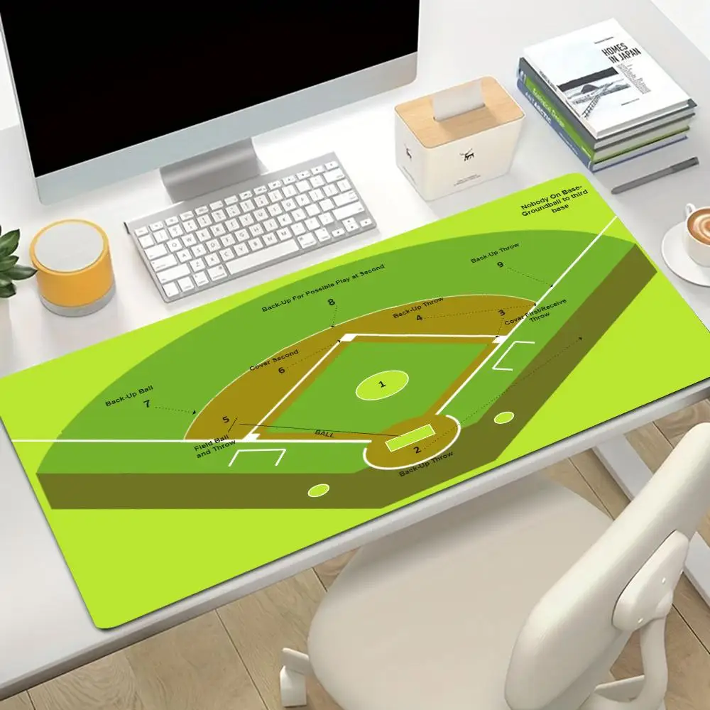 Baseball field tactical diagram design mousepad  Gaming Mousepads Keyboard Mat Desk Mat Non-Slip Rubber Base for Gamer Office
