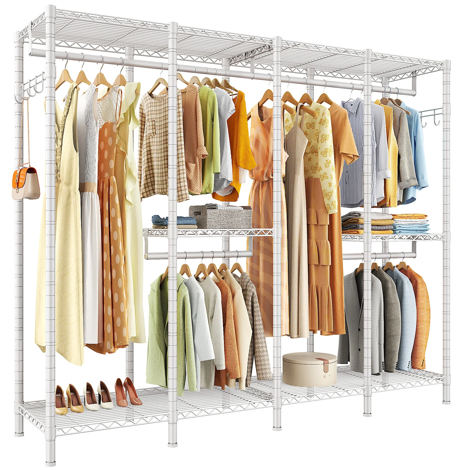 900 LBS Capacity Adjustable Clothing Rack – 77