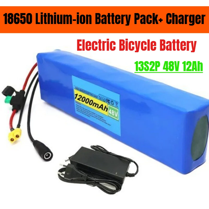 

Electric Bicycle Battery 13S2P 48V 12Ah 18650 Lithium-ion Battery Pack+ Charger