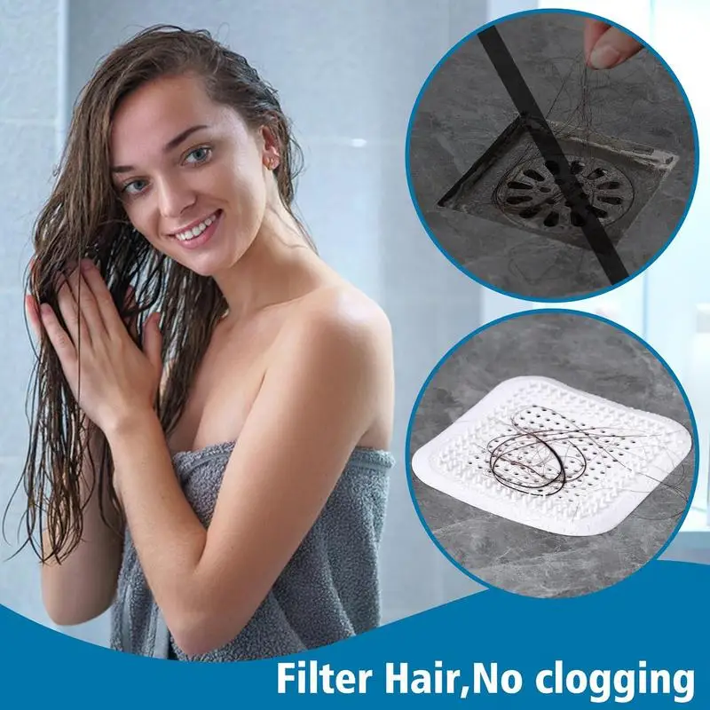 Shower Drain Cover Hair Catchers Shower Stopper Cover Anti-clogging Sink Strainer Protector Floor Drain Cover For Kitchen