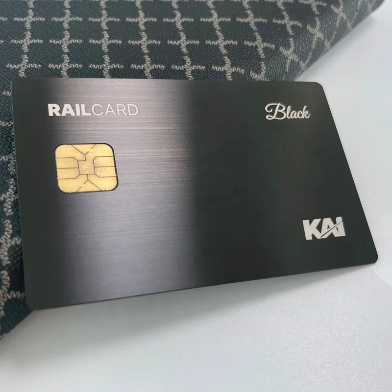Customized product Custom Luxury Black Metal Brushed Warranty Card