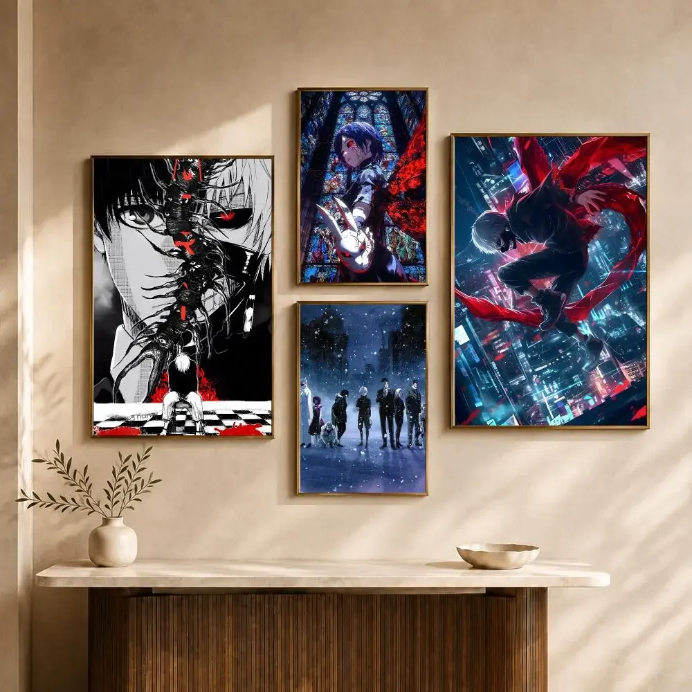 Anime Tokyo Ghoul Kagune Dark Horror Character Poster PP Decorative Poster Water-Resistant Print Apartment Dorm Office Cafe Gift