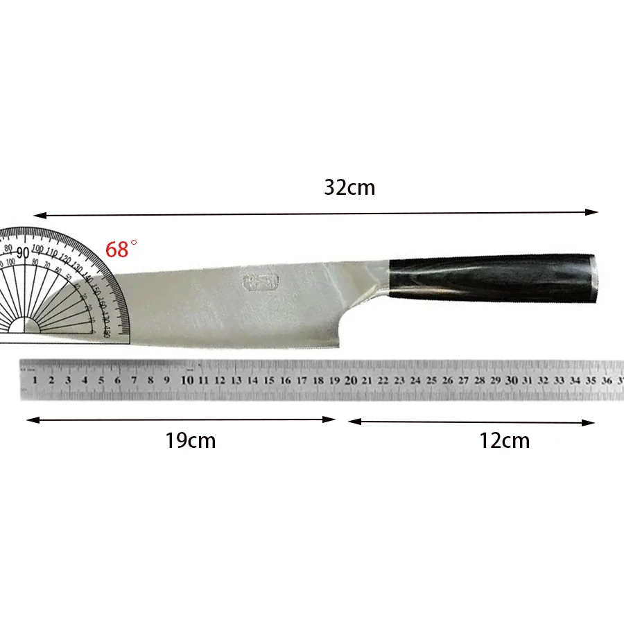 7.5 Inch Santoku Knife BG42 Aviation Special Steel Blade Chef Cleaver Meat Slicing Vegetables Japanese Kitchen Knife Wood Handle