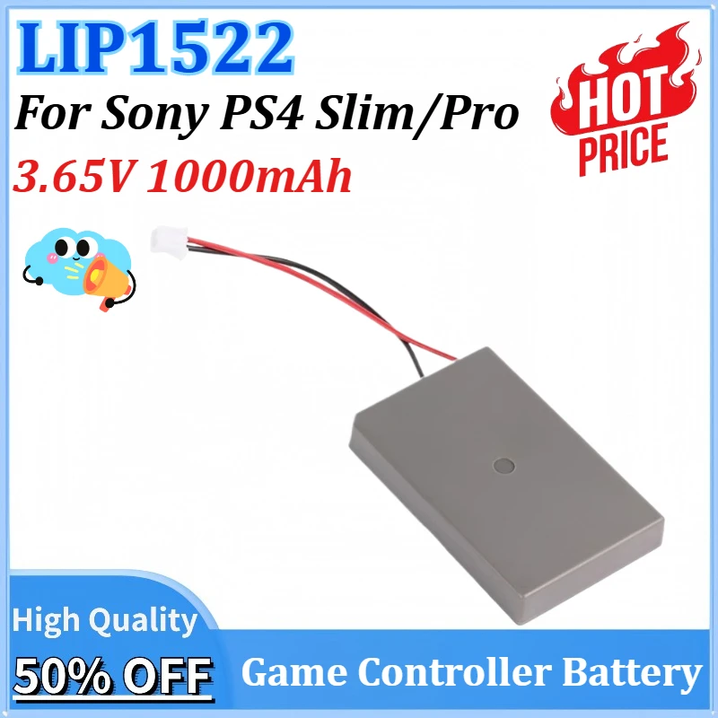 

New LIP1522 3.65V 1000mAh Wireless Controller Battery for Sony PS4 Slim/Pro CUH-ZCT2 CUH-ZCT2U GamePad Replacement Battery