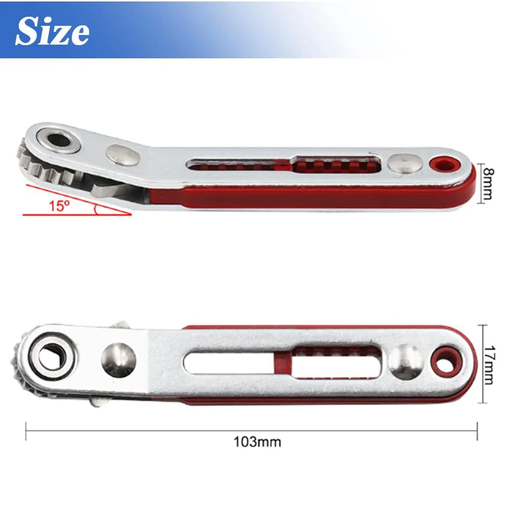 Mini multifunzione a due vie cricchetto a testa piatta gomito cacciavite piatto chiave a cricchetto cacciavite esagonale a forma di croce strumento testa