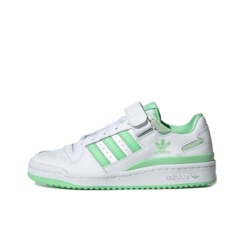 Adidas Originals FORUM Skateboard Shoes Women's Low Top White/Green GX5072