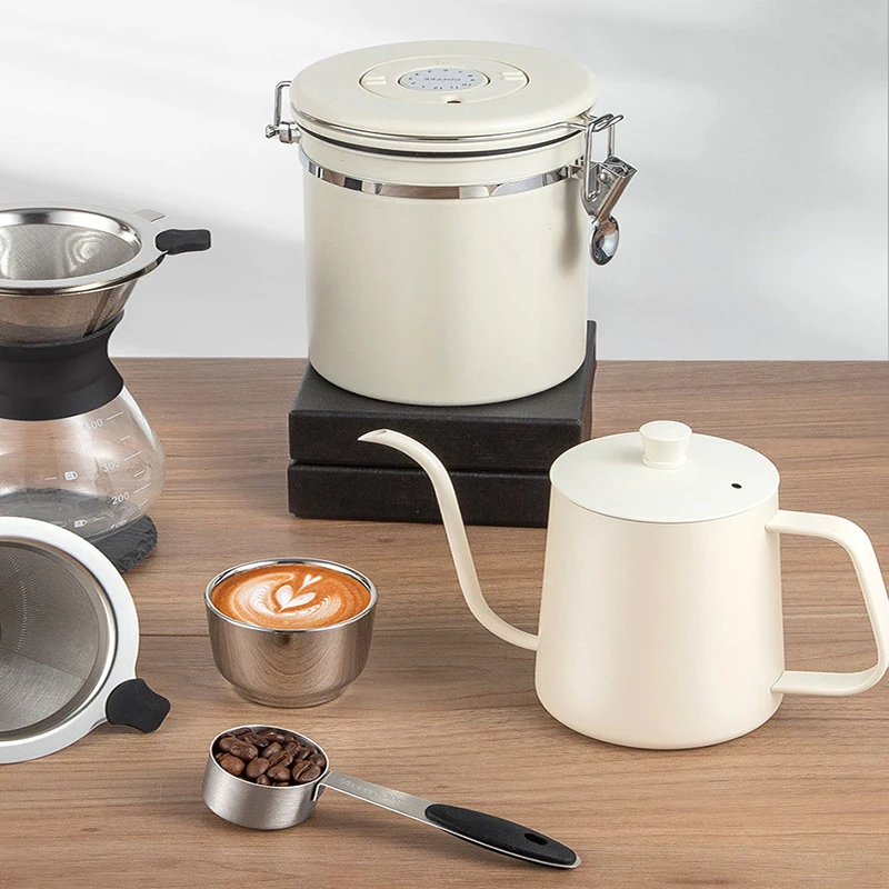 350ml 600ml Drip Kettle Coffee Tea Pot Non-stick Coating Food Grade Stainless Steel Gooseneck Drip Kettle Swan Neck Thin Mouth