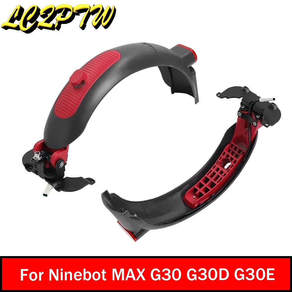 Aluminum High-end Rear Mudguard With Taillight Kit Tire Splash Fender Protection For Ninebot MAX G30 G30D G30E LE Scooters