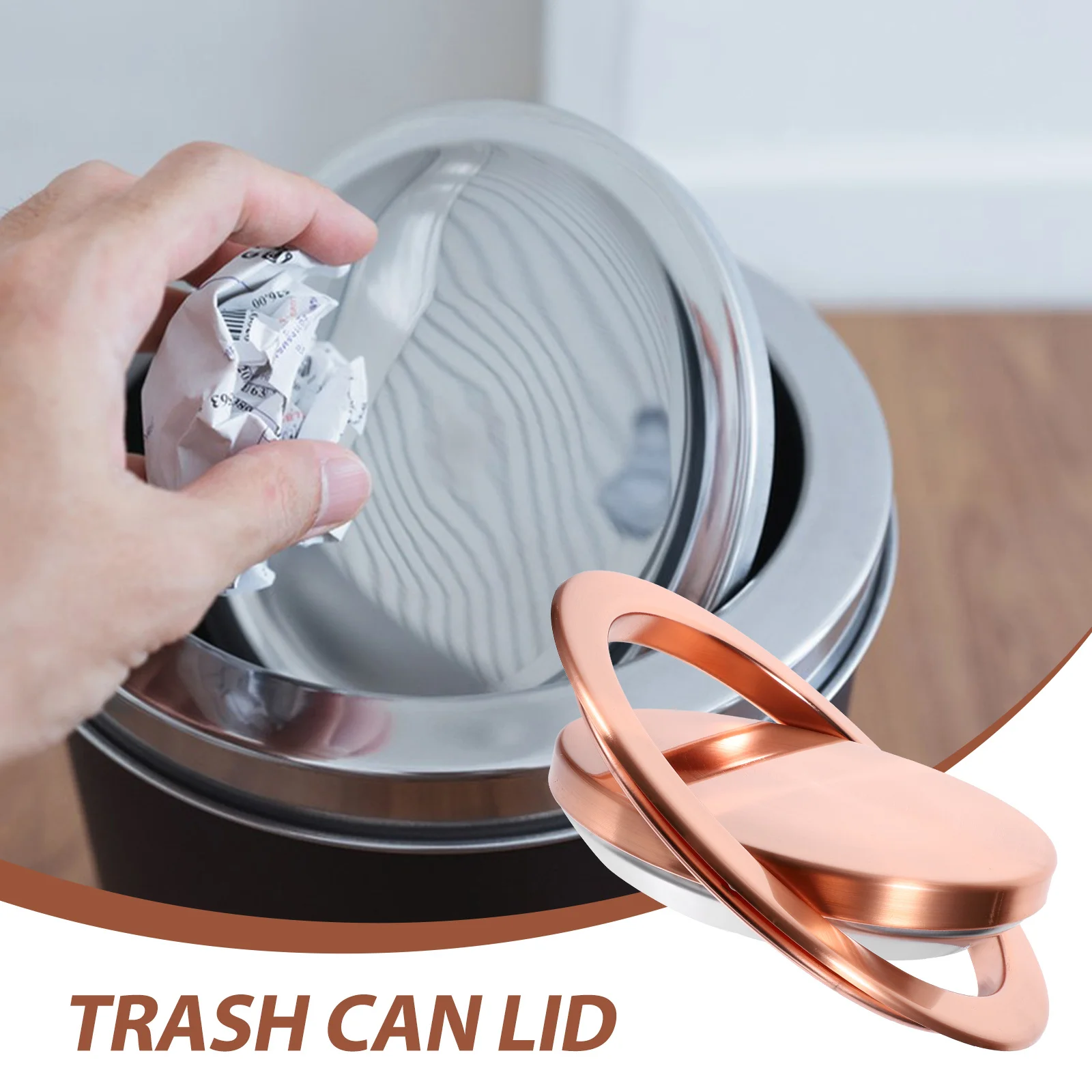 

Stainless Steel Recessed Trash Can Lid Embedded Swing Flap Cover for Kitchen Bathroom Countertop Garbage Waste Bin Replacement