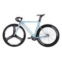 Single Speed Fixie Bikes Racing Track Bike Wind Broken Fixed Gear Bicycle 48/52/55cm Aluminum Alloy Frameset 700C Bike Wheelset