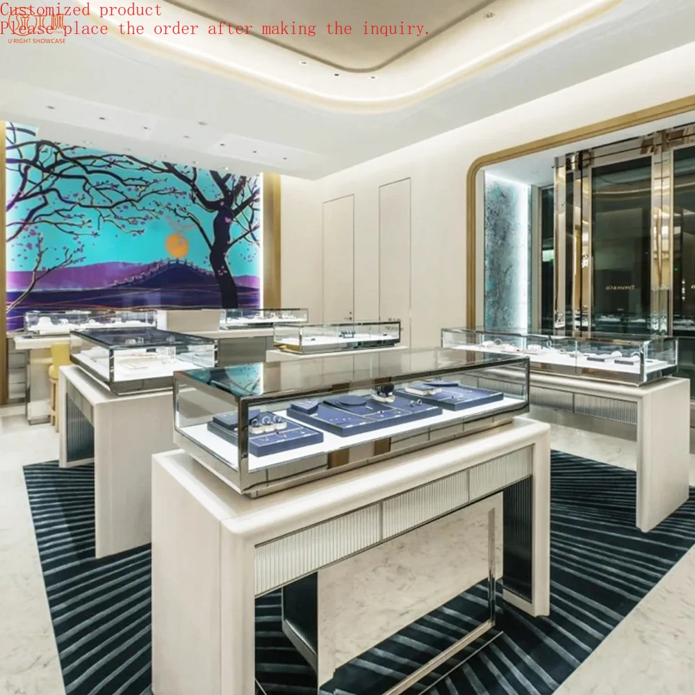 

Manufacturer Specializing High-Quality Jewellery Display Counter Custom Luxury Stores Boutique Jewelry Showcase