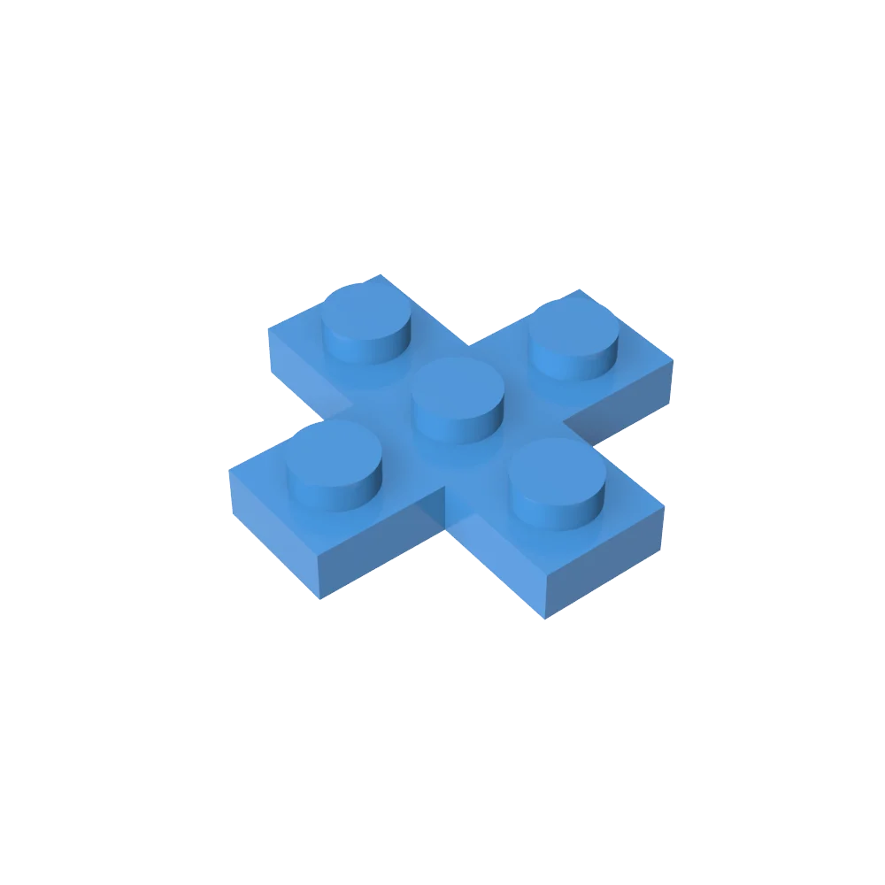 Gobricks GDS-710 Placa 3 x 3 Cruz compatível com lego 15397 blocos de construção educacionais DIY infantis técnicos