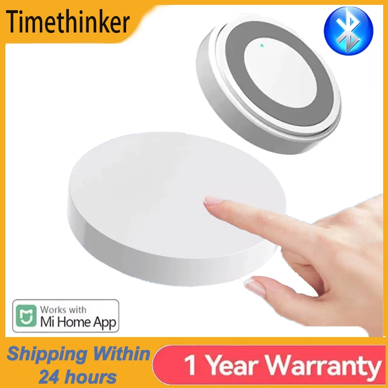 

2024 Wireless Mini Smart Switch Sensor Bluetooth Connection Versatile One Key Control Button Compatible with Xiaomi Mi home App
