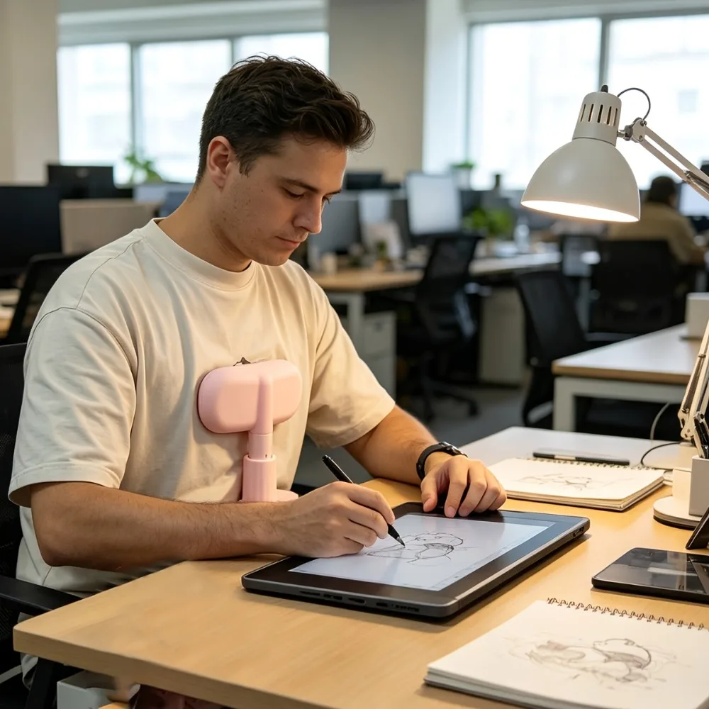 Ergonomic Desk Posture Corrector Proper Sitting Portable Adjustable Desk Clam Mat Vision Protection Comfortable