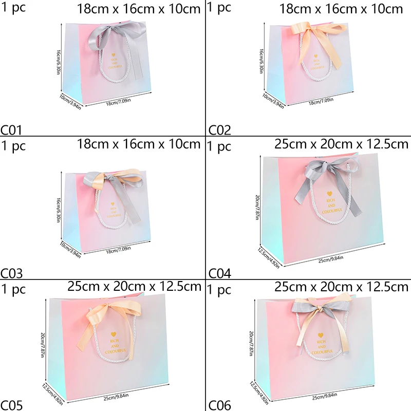 18/25cm Duża torba na prezenty Przekąska Ciasteczka Torba do pakowania cukierków Urodziny Przyjęcie weselne Dekoracja Prezent dla gości Baby Shower