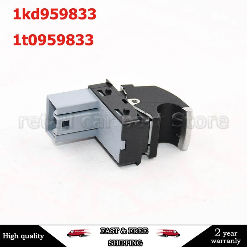 New Chrome Fuel Tank Door Release Switch Button For VW Jetta Golf MK5 Rabbit Touran 1KD959833 1KD 959 833