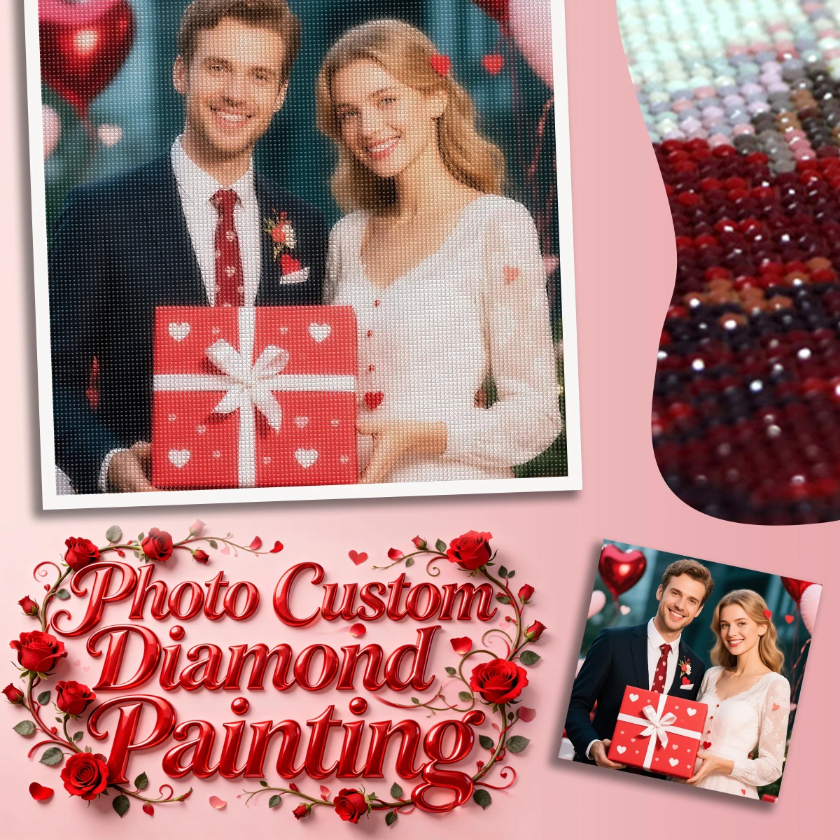 Diamond Painting For AdultsPhotos Custom Square/Round Diamond Embroidery Picture of Rhinestones Weeding and Spring Festival Gift