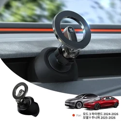 YZ For Tesla Model 3 Y/YL Highland Juniper Magnetic Car Phone Holder 360 Degree Rotation Metal Car Mount for All Phones