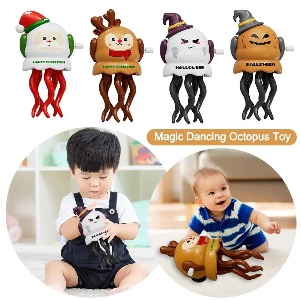 Elk Magic Dancing Octopus Toy Pumpkin Ghost Crawling Dancing Dancing Santa Claus Clockwork Obstakel vermijden