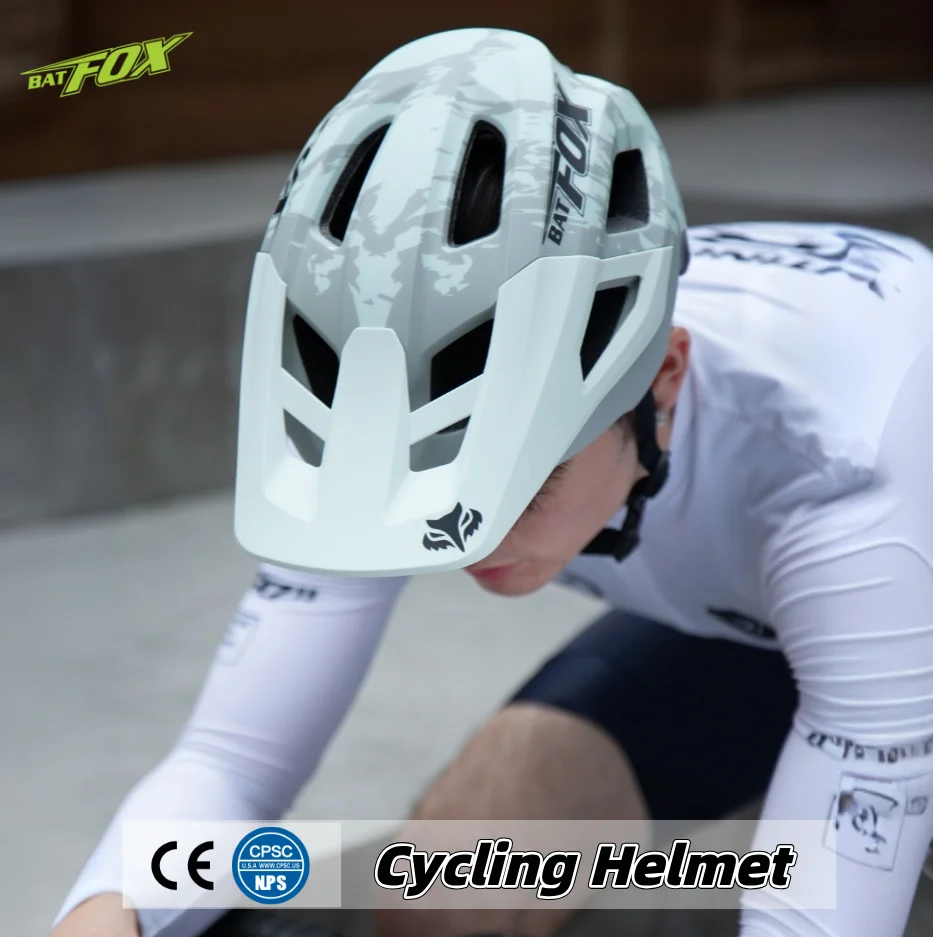 

BATFOX Cycling Helmets Integrated Molding Detachable brim Lightweight Breathable Outdoor Sport Women Men Road MTB Bicycle Helmet