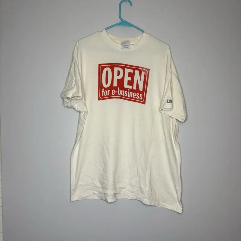 Vintage 90s IBM Computers Shirt IBM.COM E Commerce Open Men’s Size XL White