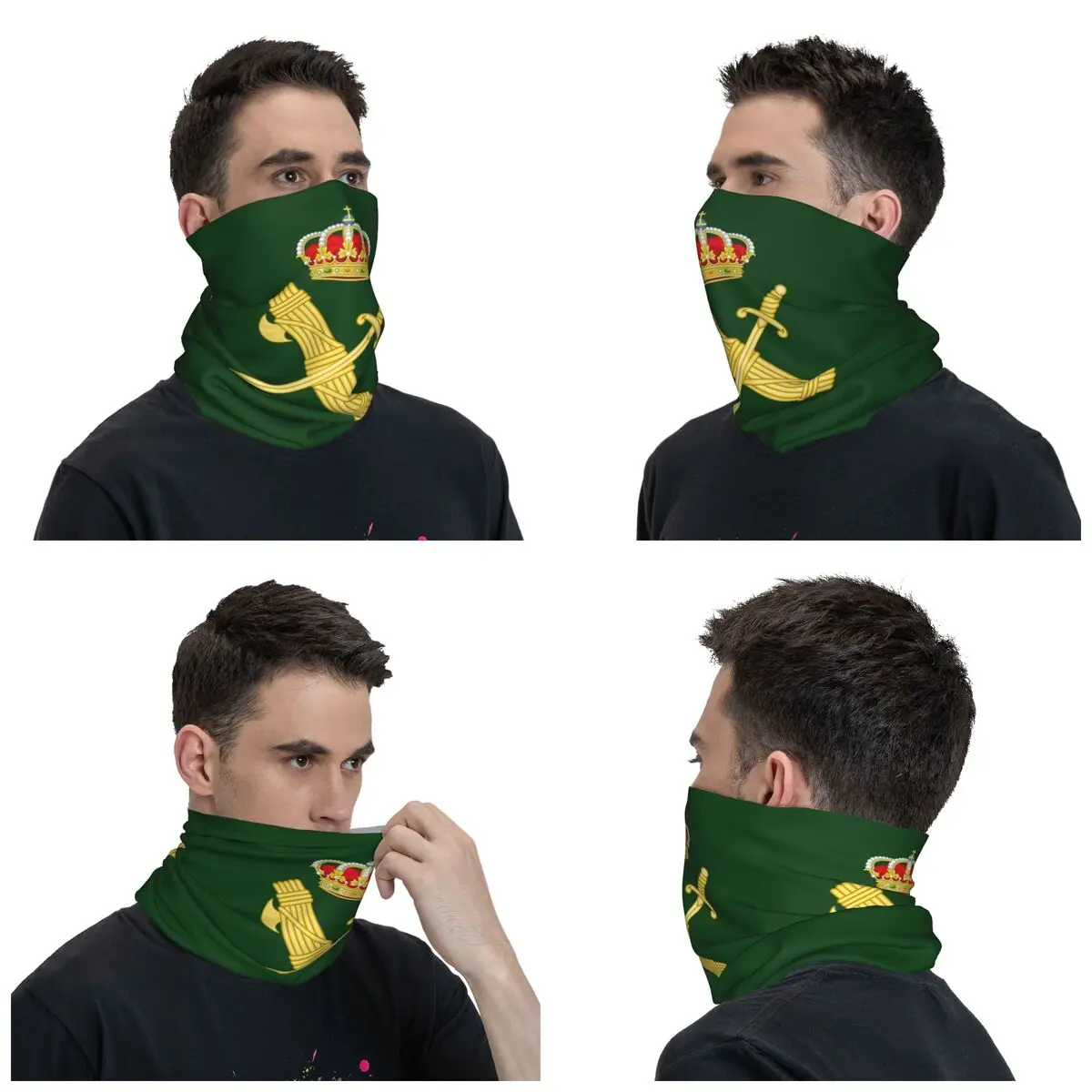 Spanish Guard Civil Logo Bandana Neck Cover Printed Spain Mask Scarf Multi-use Balaclava Running Unisex Adult Winter